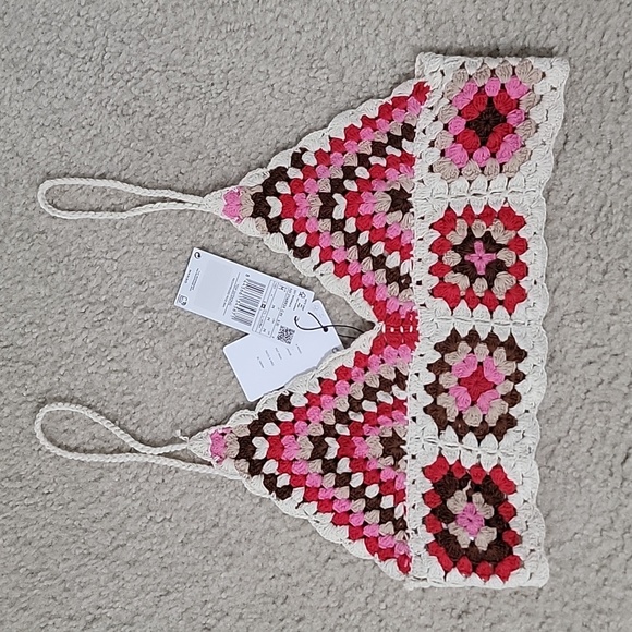 Mango handmade crochet top SZ M NWT - Picture 3 of 7